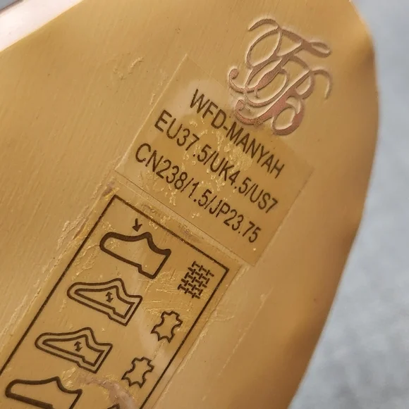 Ted Baker Manyah Pink Floral Print Block Heeled Sandals. 7 - Picture 11 of 12